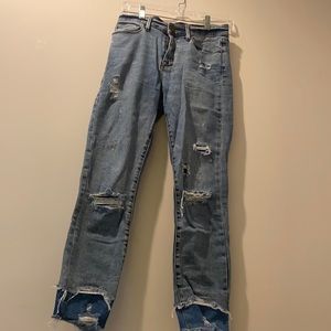 BDG skinny blue ripped jeans with layered bottoms